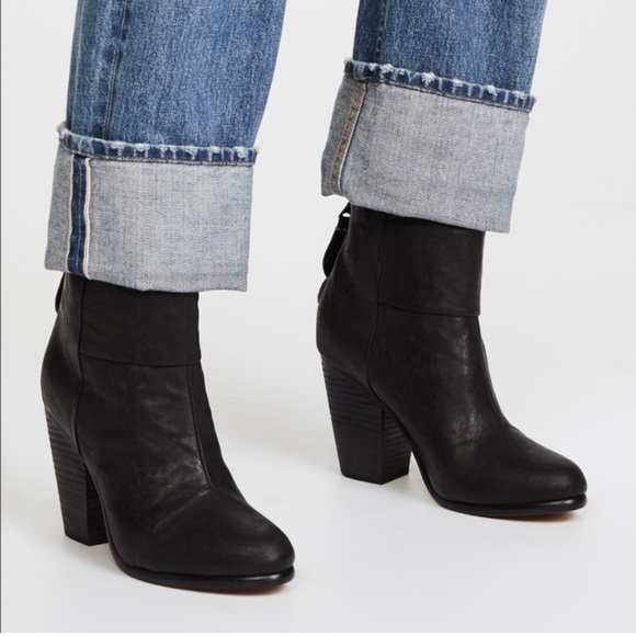 Rag & bone black booties size 8 - Picture 1 of 5